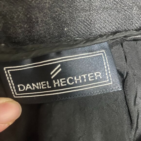 Daniel Hechter Wool Trousers High-Waisted Pleated Straight Leg Women's Size 12 - Picture 10 of 11